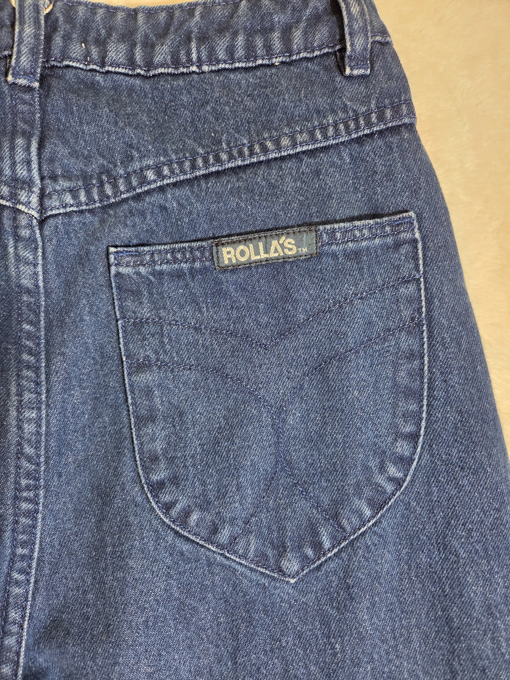 Rolla's Studio Flare High-Rise Wide Leg Jeans Dark Blue Size 27 - Picture 11 of 14